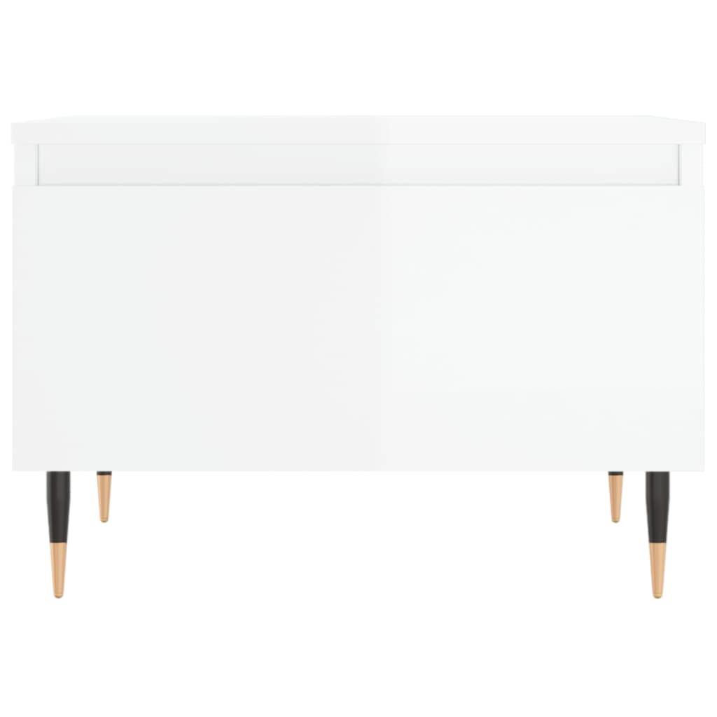Tables basses 2 pcs blanc brillant 50x46x35cm bois d’ingénierie - Tables basses