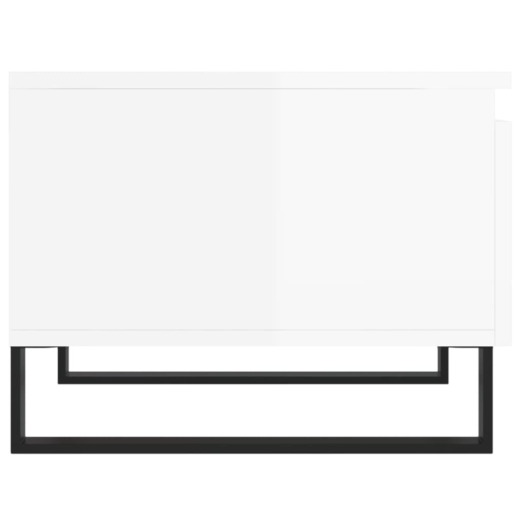 Tables basses 2 pcs blanc brillant 50x46x35cm bois d’ingénierie - Tables basses