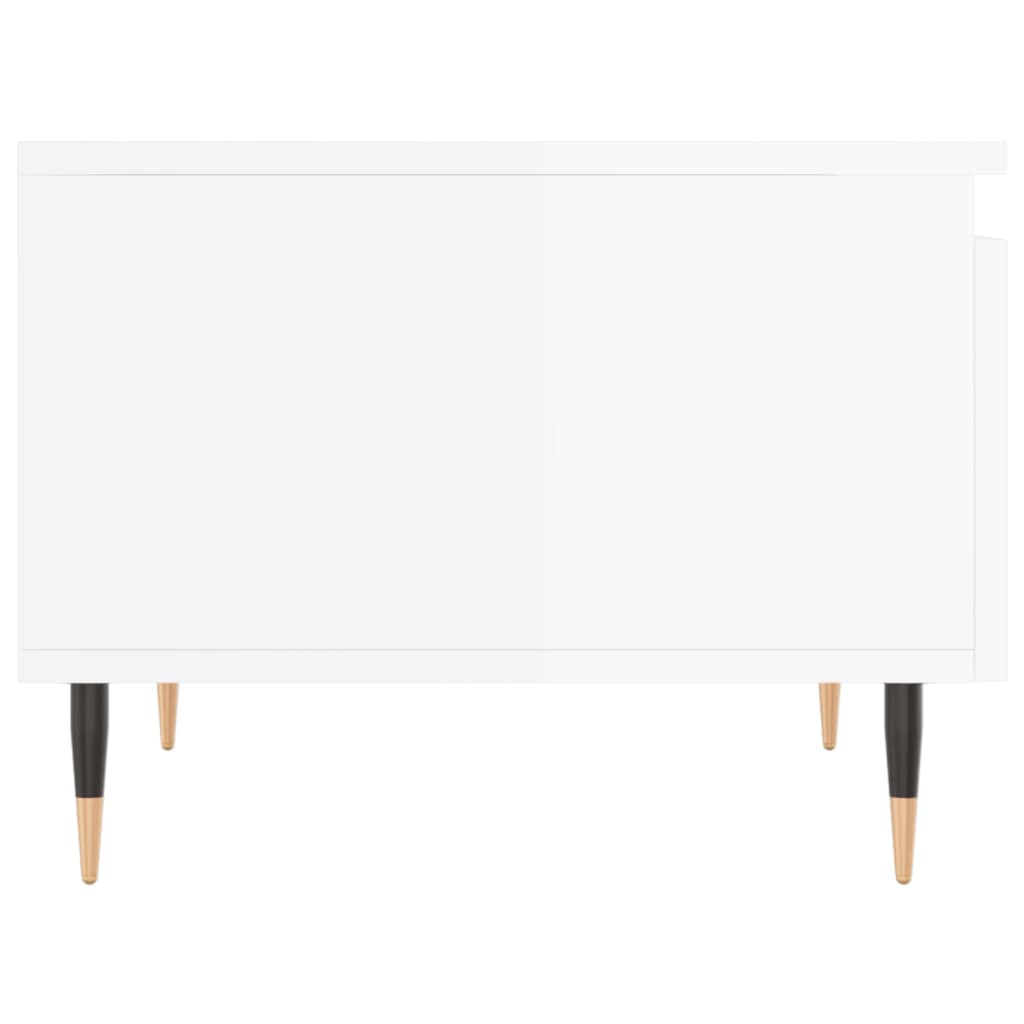 Tables basses 2 pcs blanc brillant 50x46x35cm bois d’ingénierie - Tables basses
