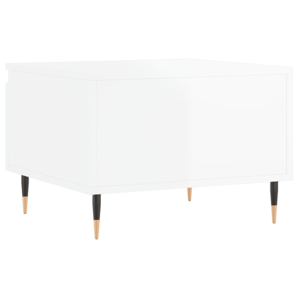 Tables basses 2 pcs blanc brillant 50x46x35cm bois d’ingénierie - Tables basses