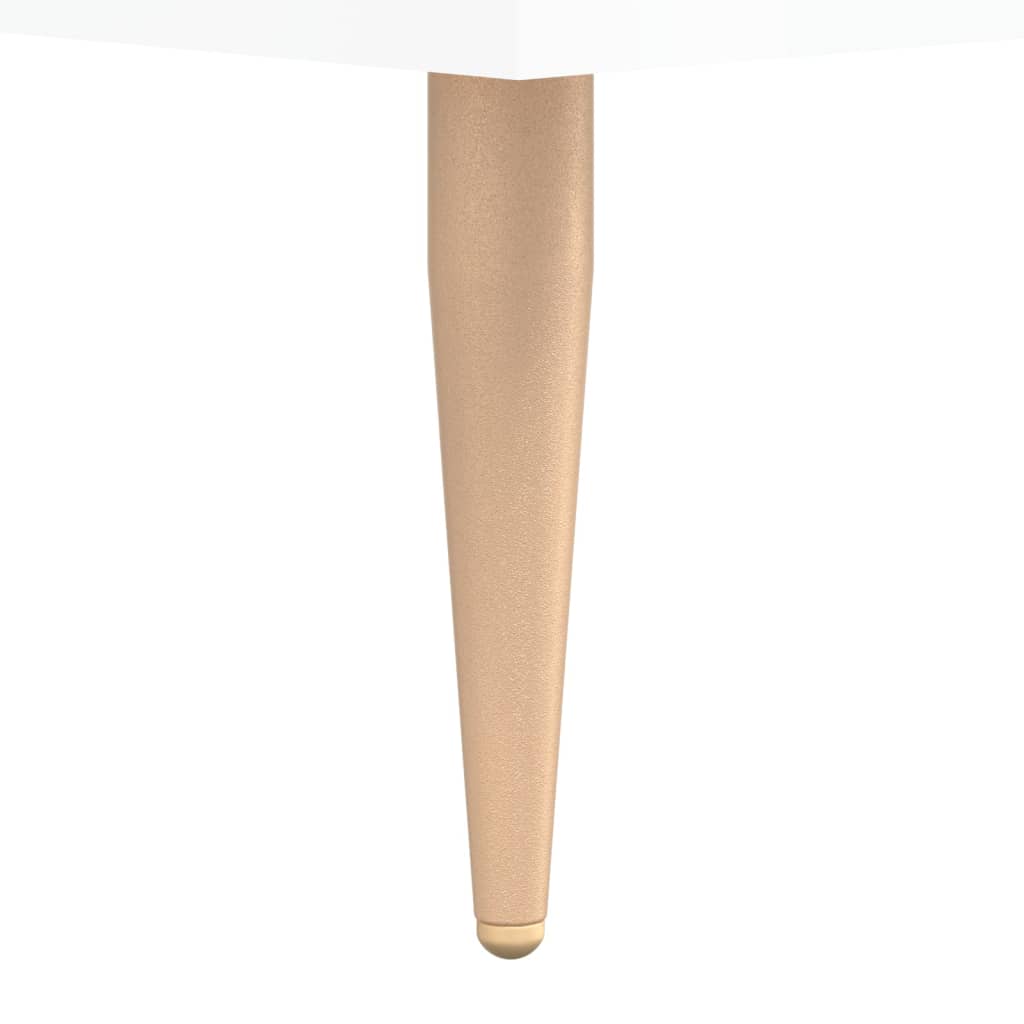 Tables basses 2 pcs blanc brillant 50x50x40cm bois d’ingénierie - Tables basses