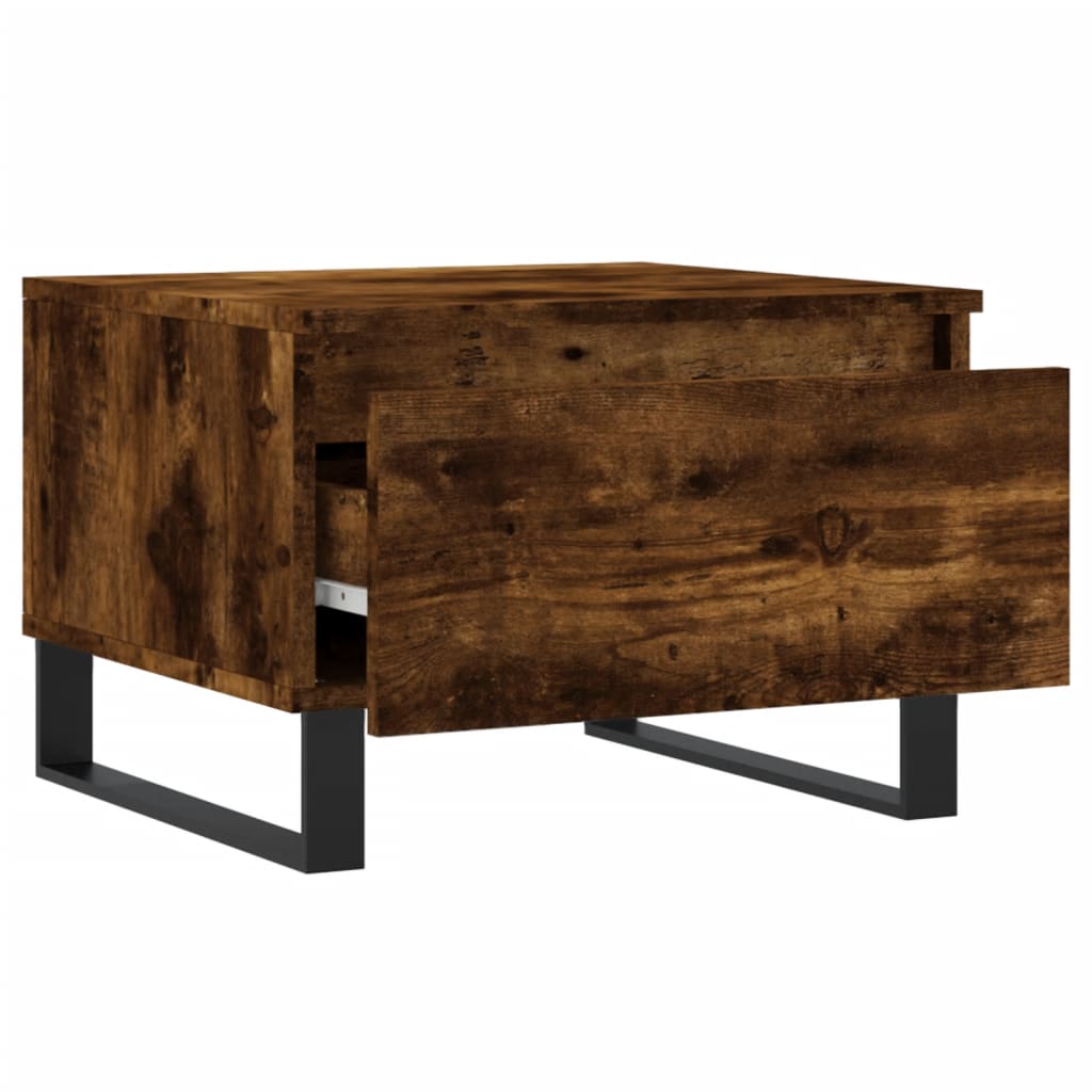 Tables basses 2 pcs chêne fumé 50x46x35 cm bois d’ingénierie - Tables basses