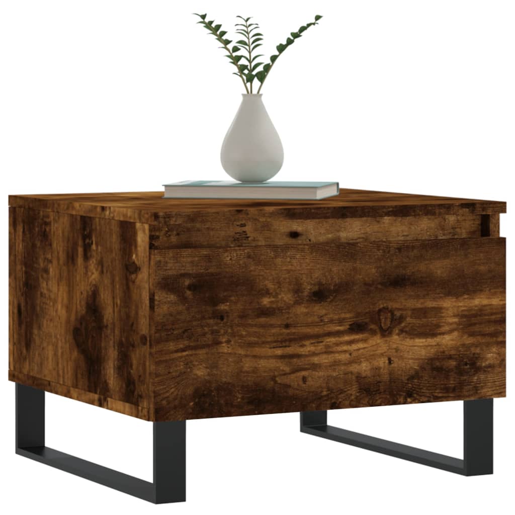 Tables basses 2 pcs chêne fumé 50x46x35 cm bois d’ingénierie - Tables basses