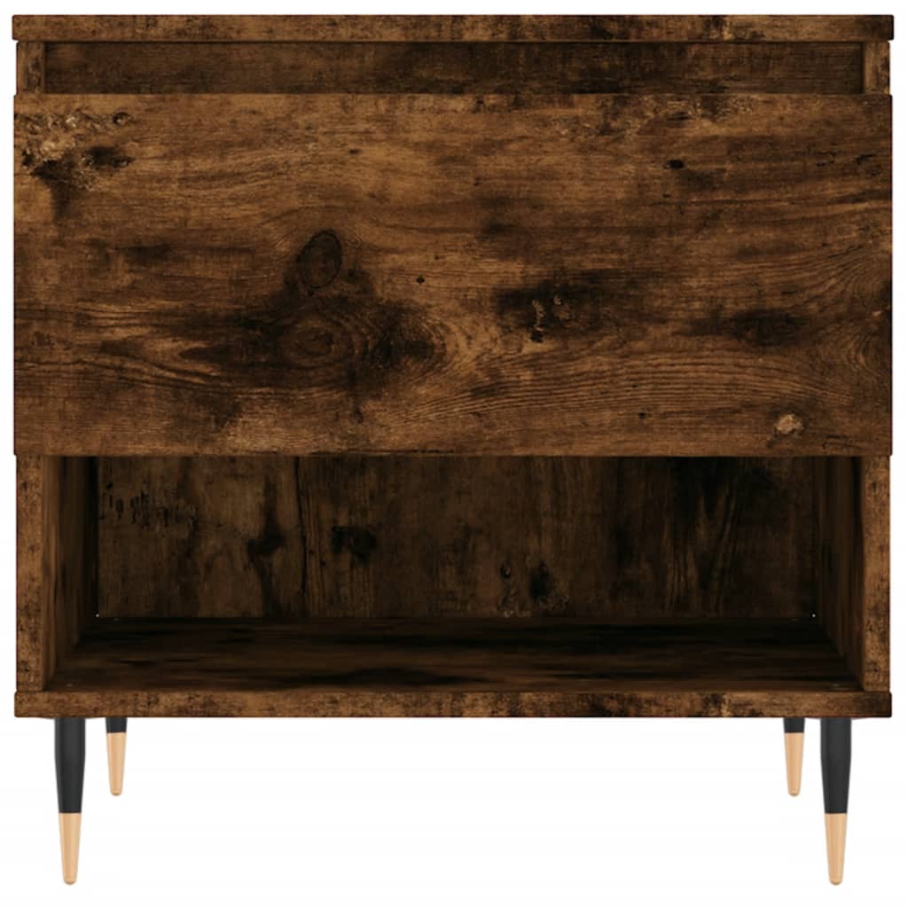 Tables basses 2 pcs chêne fumé 50x46x50 cm bois d’ingénierie - Tables basses