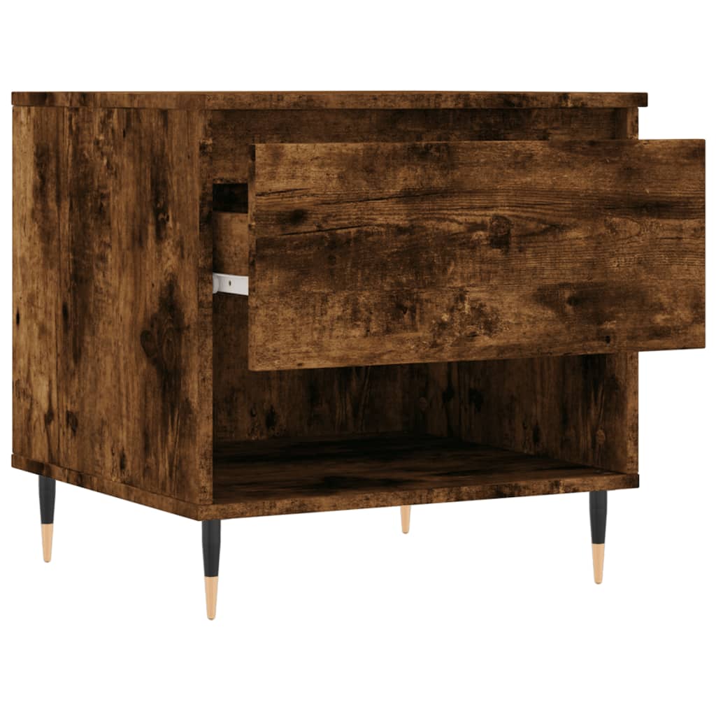 Tables basses 2 pcs chêne fumé 50x46x50 cm bois d’ingénierie - Tables basses