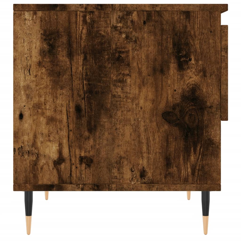 Tables basses 2 pcs chêne fumé 50x46x50 cm bois d’ingénierie - Tables basses