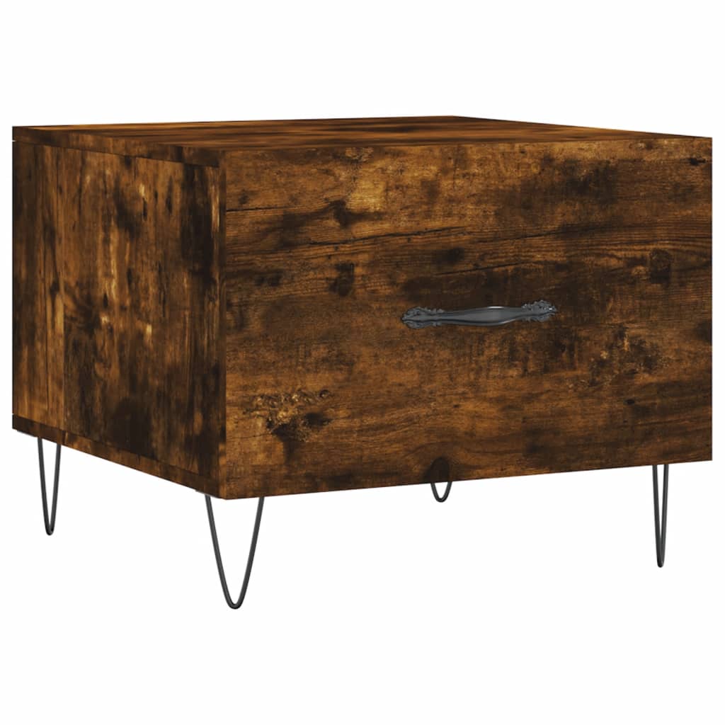 Tables basses 2 pcs chêne fumé 50x50x40 cm bois d’ingénierie - Tables basses