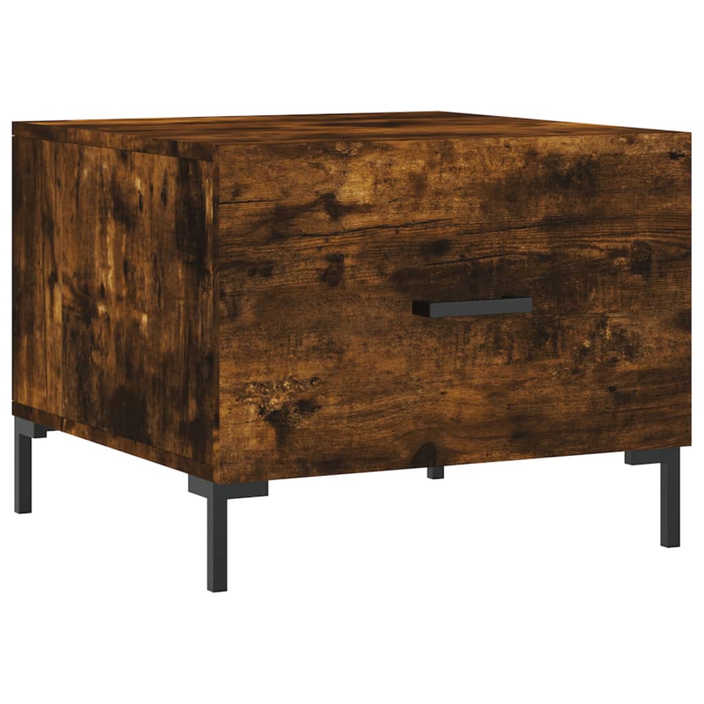Tables basses 2 pcs chêne fumé 50x50x40 cm bois d’ingénierie - Tables basses