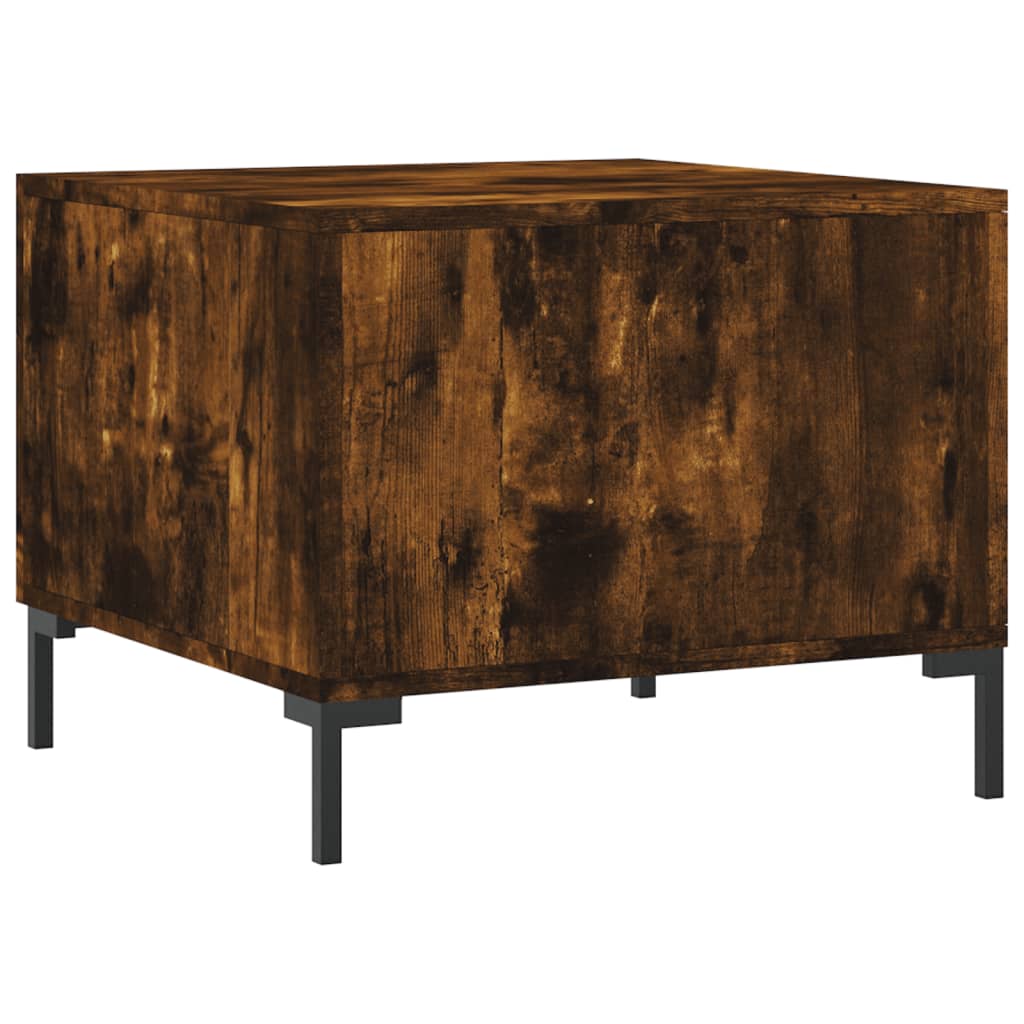 Tables basses 2 pcs chêne fumé 50x50x40 cm bois d’ingénierie - Tables basses