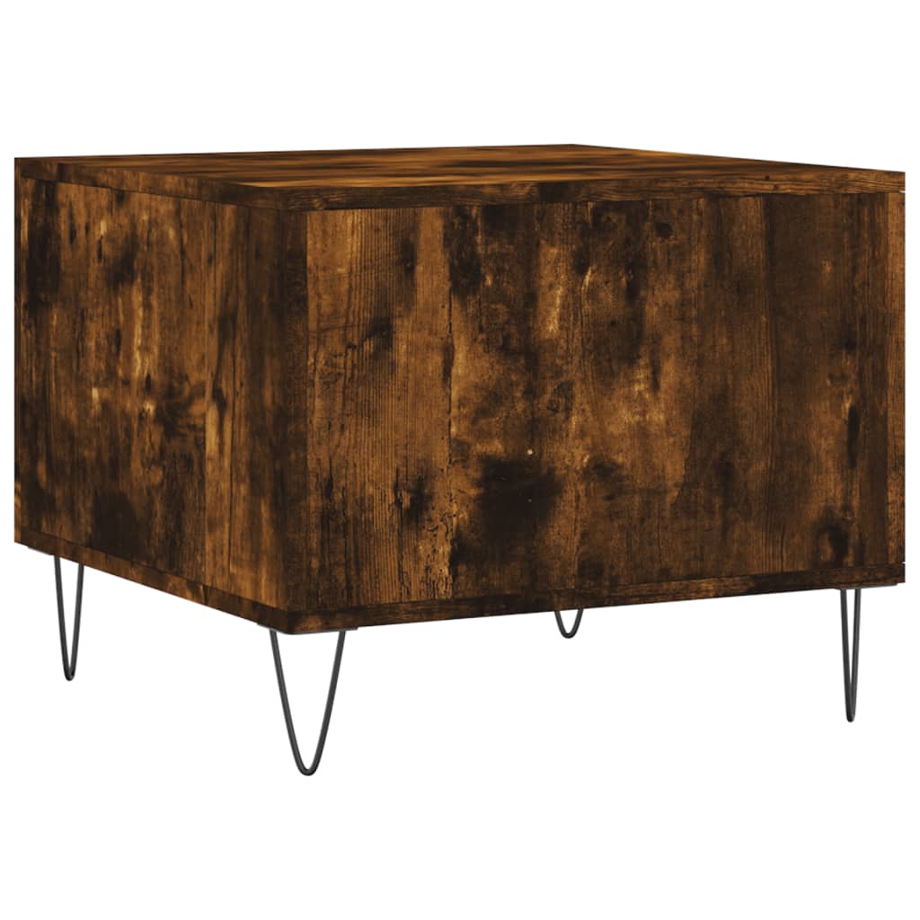 Tables basses 2 pcs chêne fumé 50x50x40 cm bois d’ingénierie - Tables basses