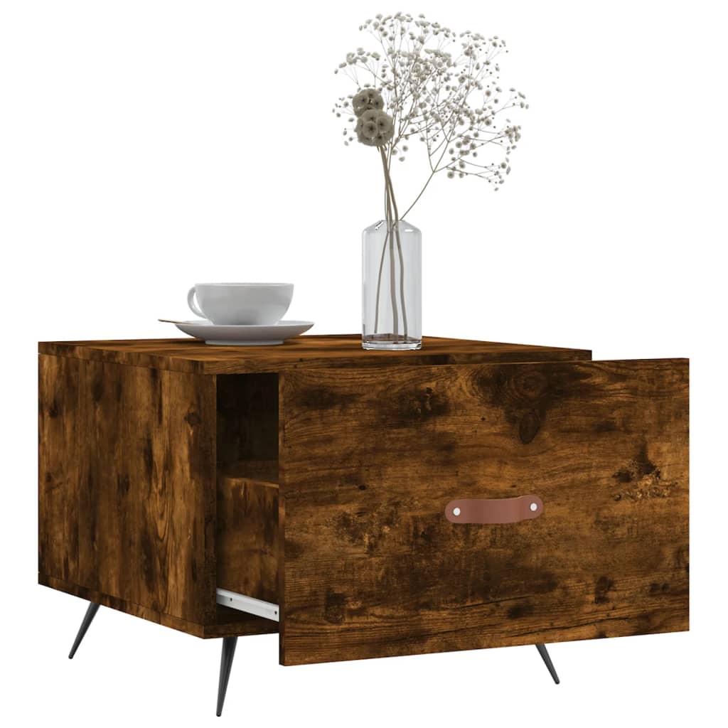 Tables basses 2 pcs chêne fumé 50x50x40 cm bois d’ingénierie - Tables basses