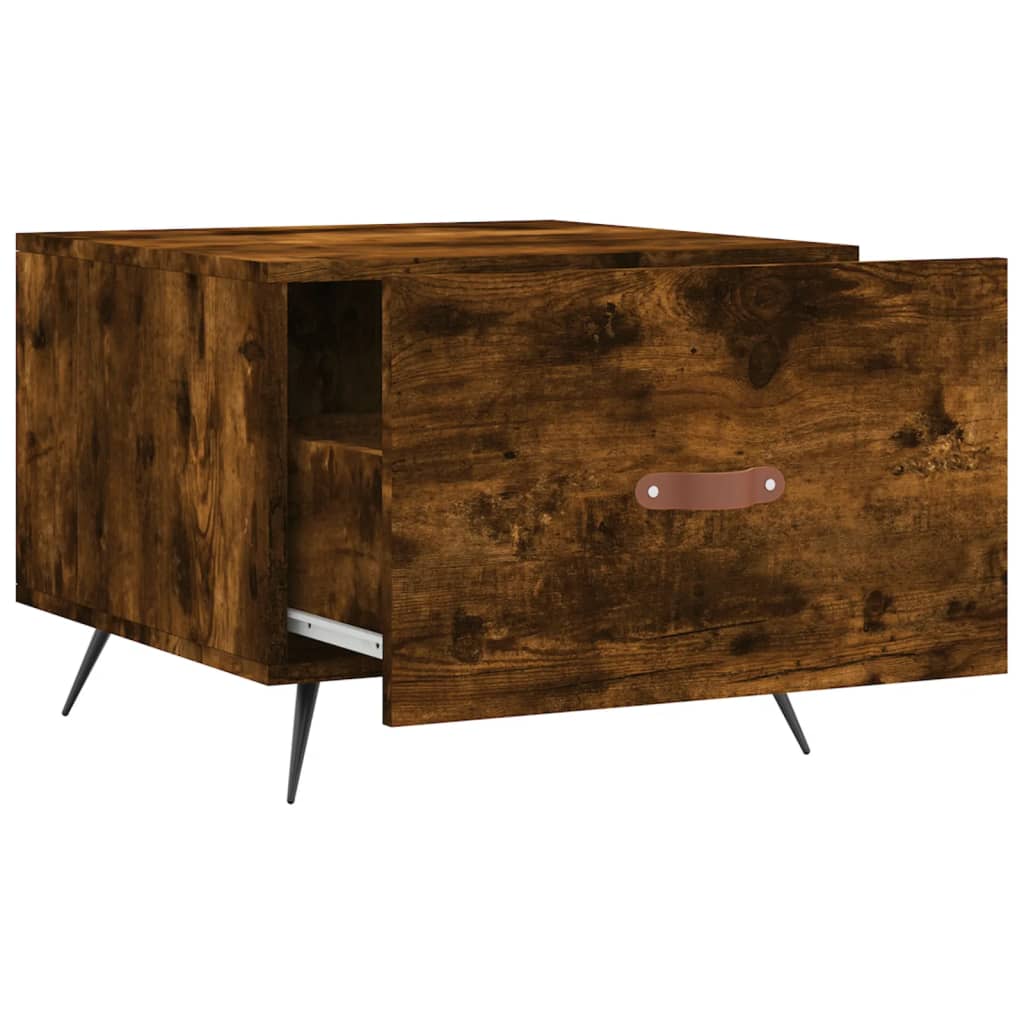 Tables basses 2 pcs chêne fumé 50x50x40 cm bois d’ingénierie - Tables basses