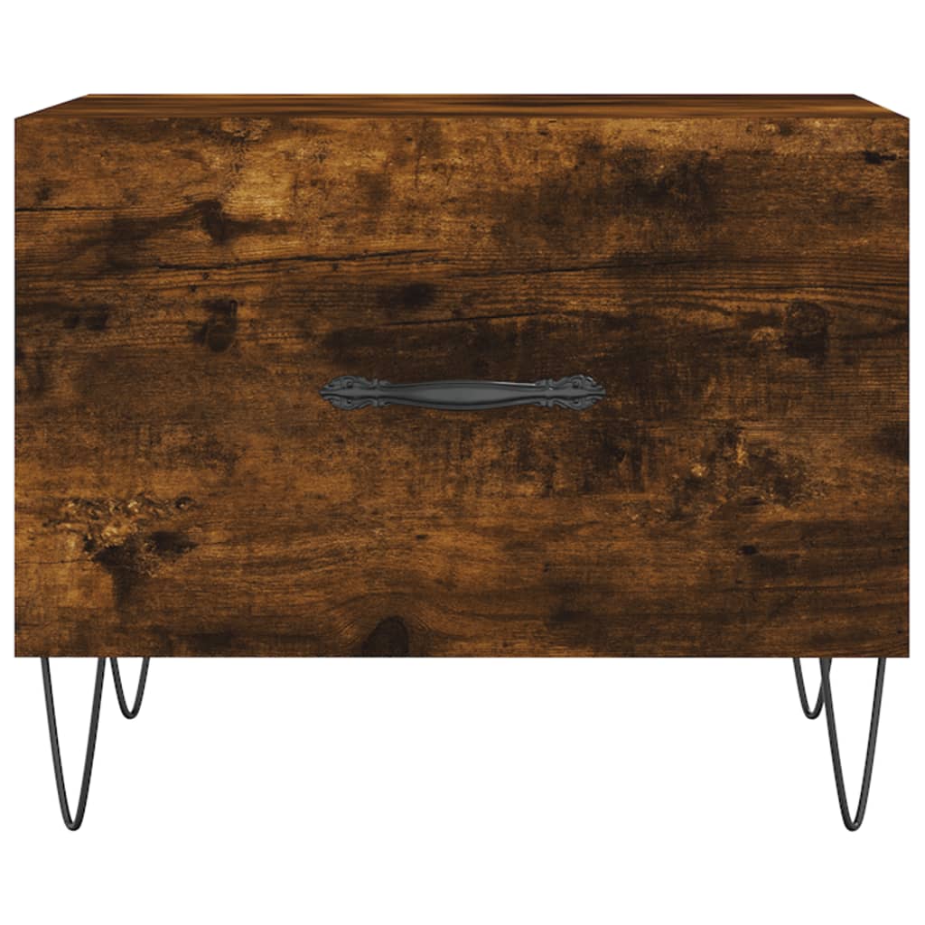 Tables basses 2 pcs chêne fumé 50x50x40 cm bois d’ingénierie - Tables basses