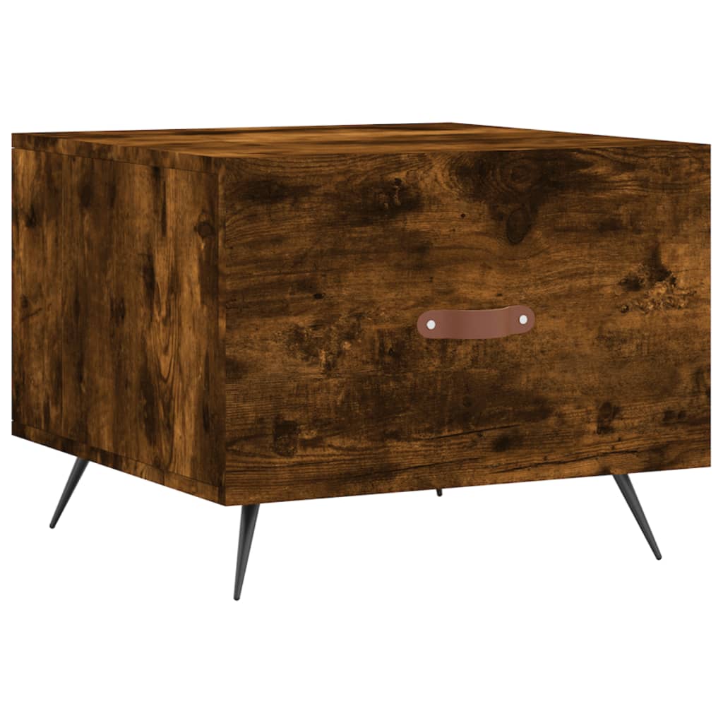 Tables basses 2 pcs chêne fumé 50x50x40 cm bois d’ingénierie - Tables basses