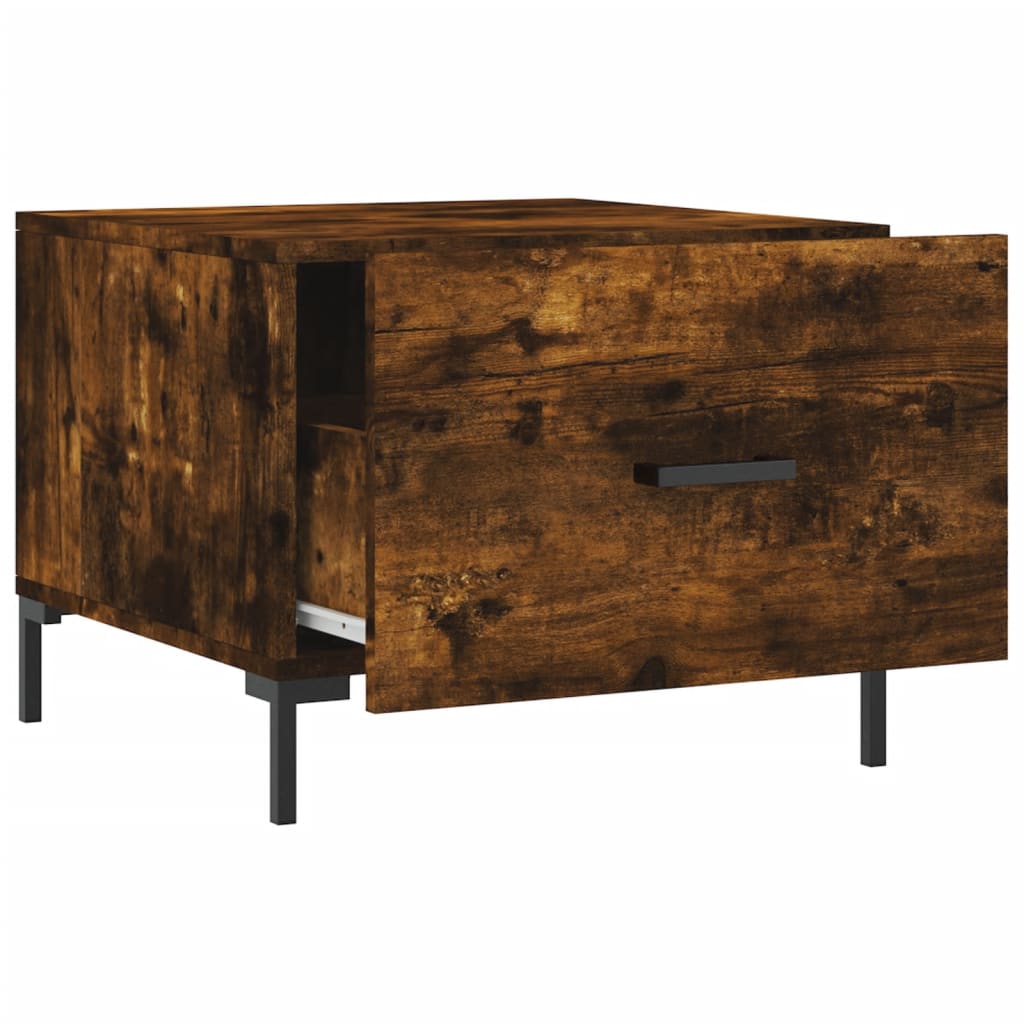 Tables basses 2 pcs chêne fumé 50x50x40 cm bois d’ingénierie - Tables basses
