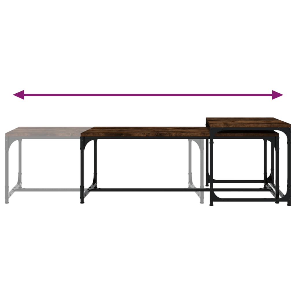 Tables basses 2 pcs Chêne fumé Bois d’ingénierie - Tables basses