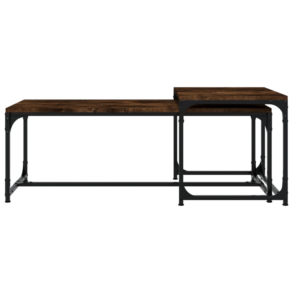 Tables basses 2 pcs Chêne fumé Bois d’ingénierie - Tables basses