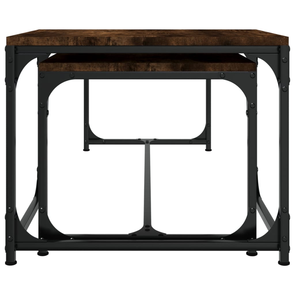 Tables basses 2 pcs Chêne fumé Bois d’ingénierie - Tables basses