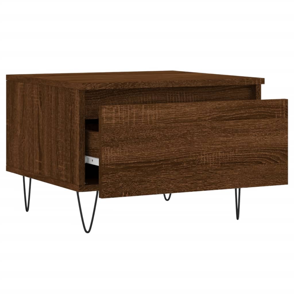 Tables basses 2 pcs chêne marron 50x46x35 cm bois d’ingénierie - Tables basses