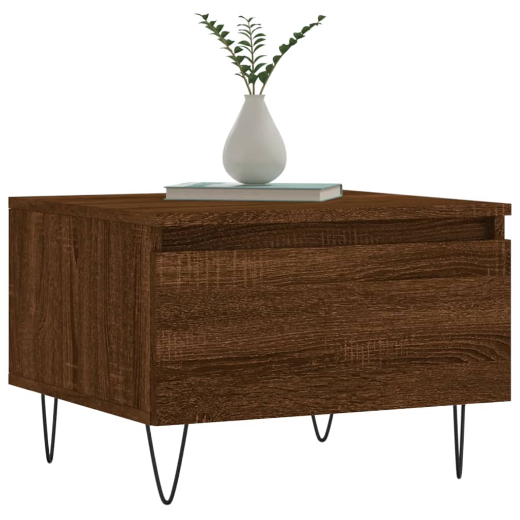 Tables basses 2 pcs chêne marron 50x46x35 cm bois d’ingénierie - Tables basses