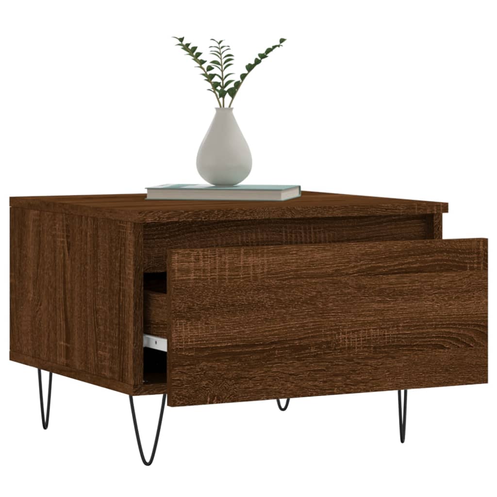 Tables basses 2 pcs chêne marron 50x46x35 cm bois d’ingénierie - Tables basses
