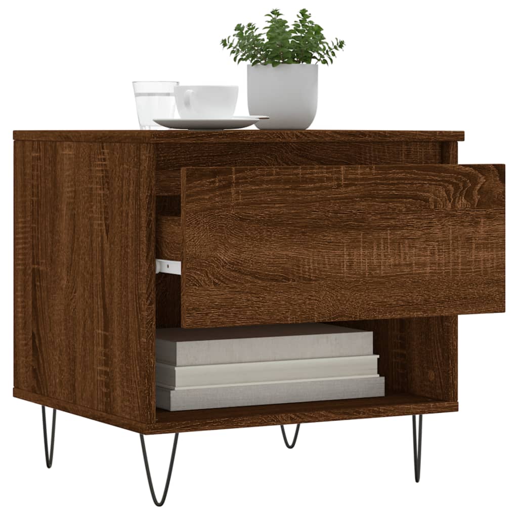 Tables basses 2 pcs chêne marron 50x46x50 cm bois d’ingénierie - Tables basses
