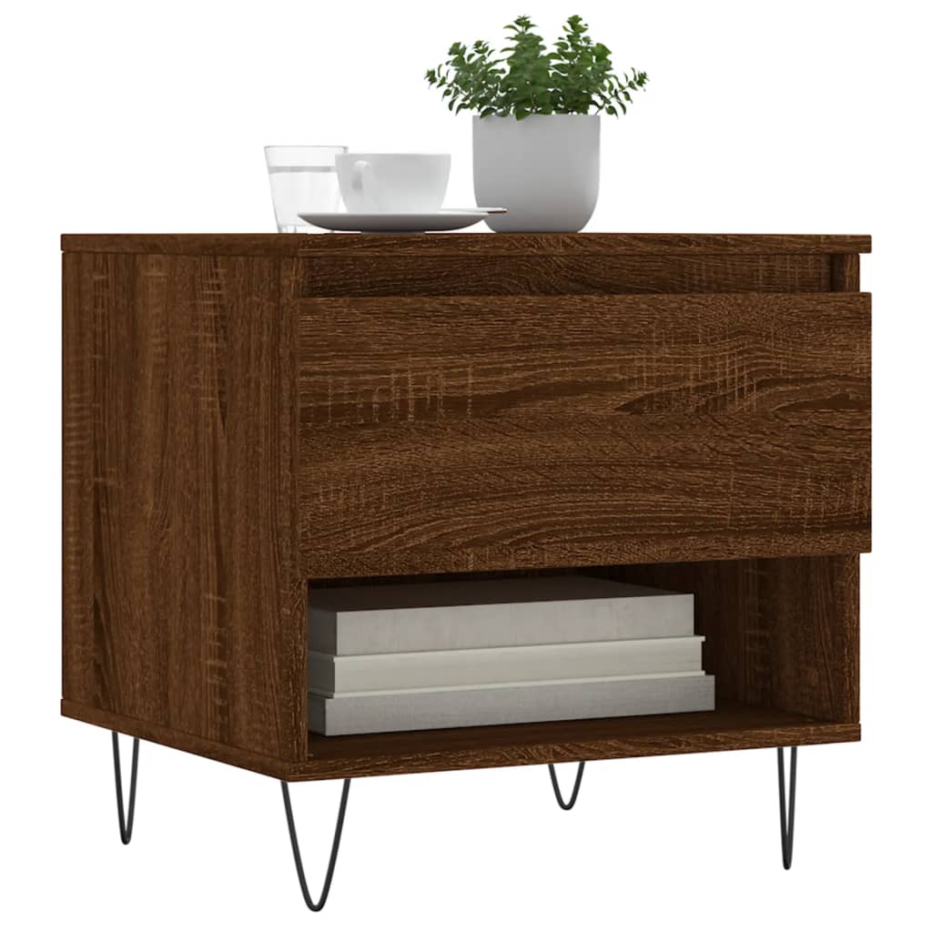 Tables basses 2 pcs chêne marron 50x46x50 cm bois d’ingénierie - Tables basses