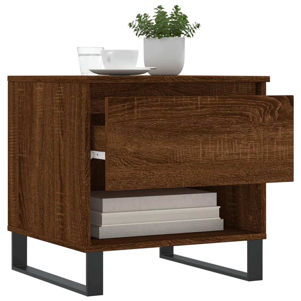 Tables basses 2 pcs chêne marron 50x46x50 cm bois d’ingénierie - Tables basses