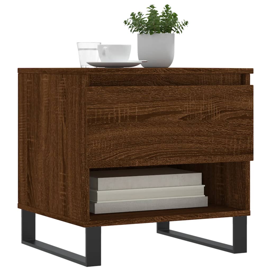 Tables basses 2 pcs chêne marron 50x46x50 cm bois d’ingénierie - Tables basses