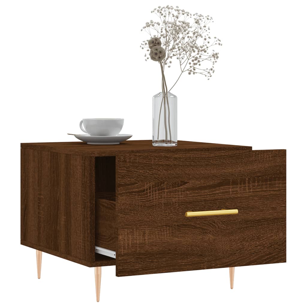 Tables basses 2 pcs chêne marron 50x50x40 cm bois d’ingénierie - Tables basses