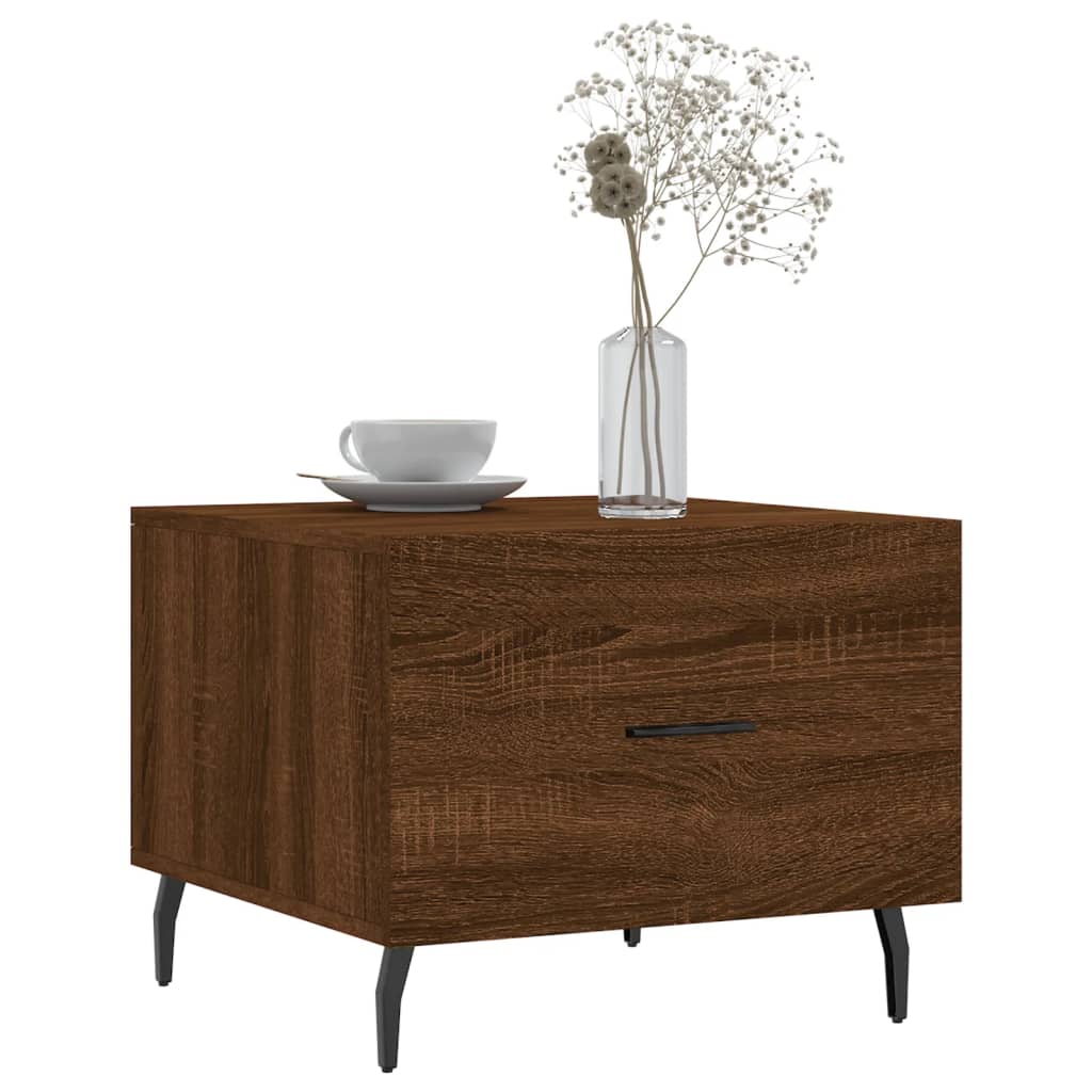 Tables basses 2 pcs chêne marron 50x50x40 cm bois d’ingénierie - Tables basses