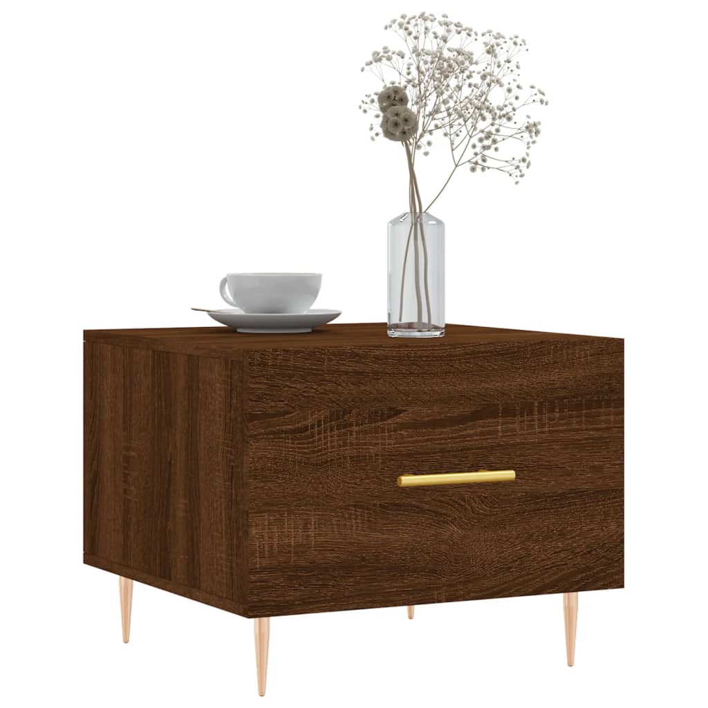 Tables basses 2 pcs chêne marron 50x50x40 cm bois d’ingénierie - Tables basses
