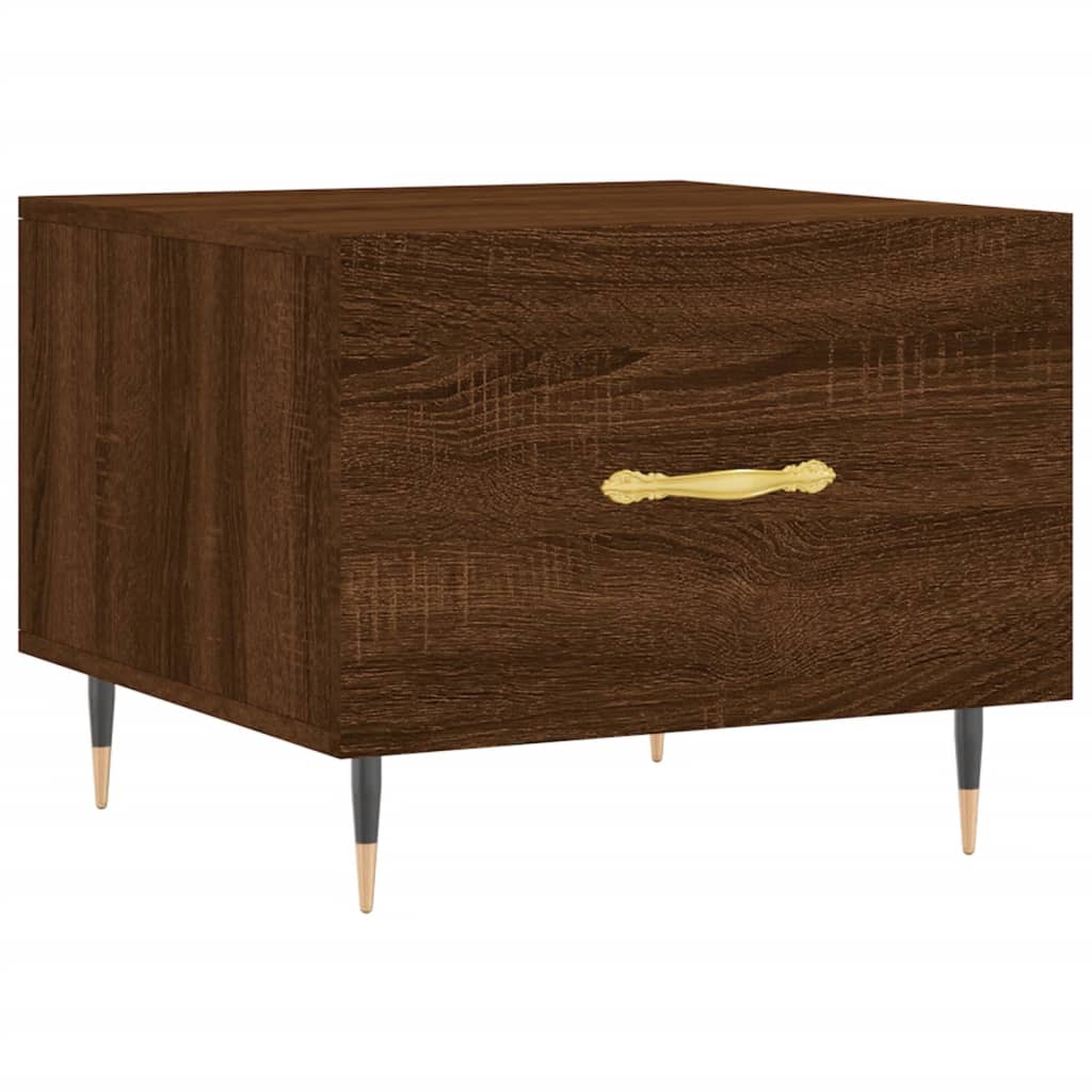 Tables basses 2 pcs chêne marron 50x50x40 cm bois d’ingénierie - Tables basses