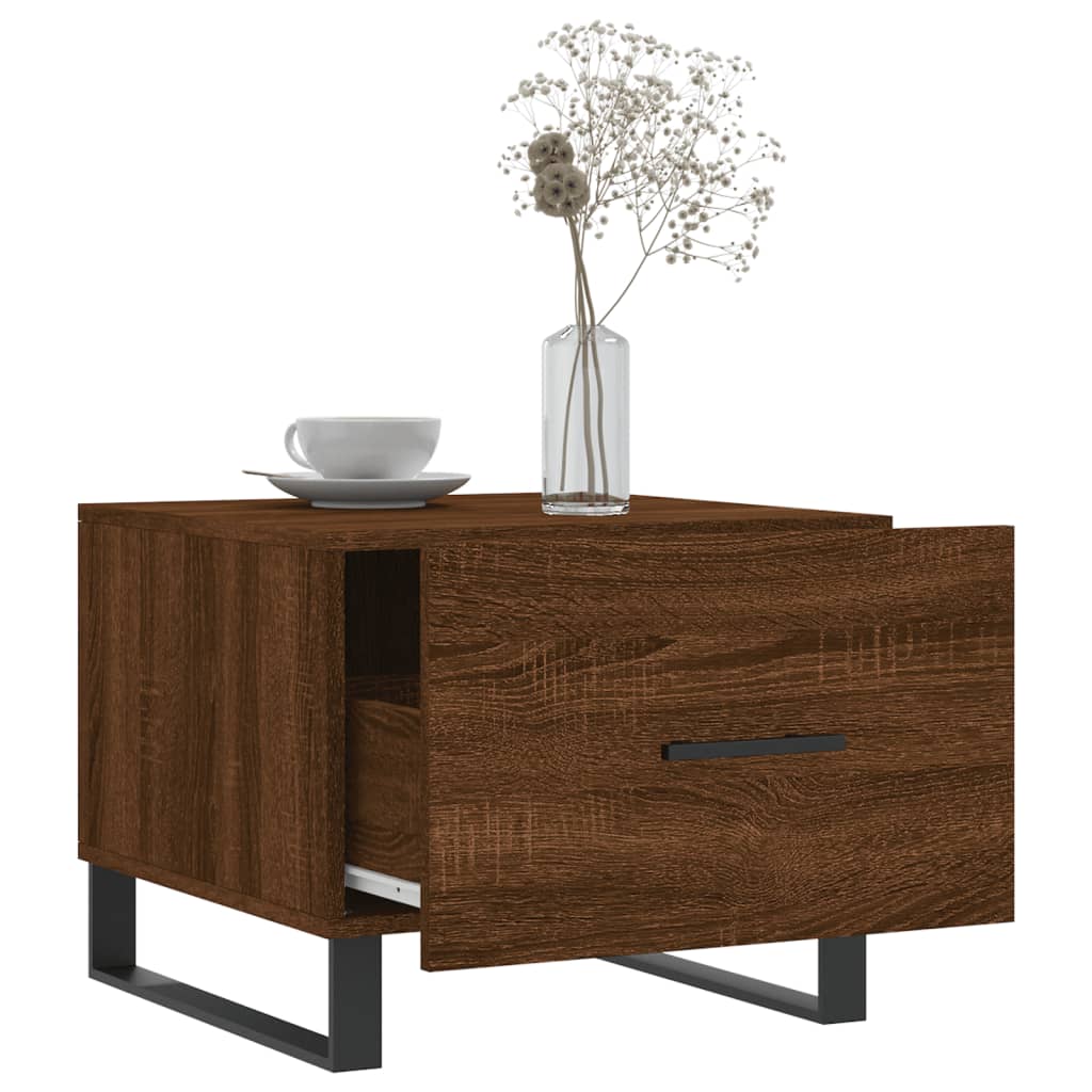 Tables basses 2 pcs chêne marron 50x50x40 cm bois d’ingénierie - Tables basses