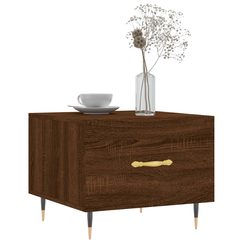Tables basses 2 pcs chêne marron 50x50x40 cm bois d’ingénierie - Tables basses