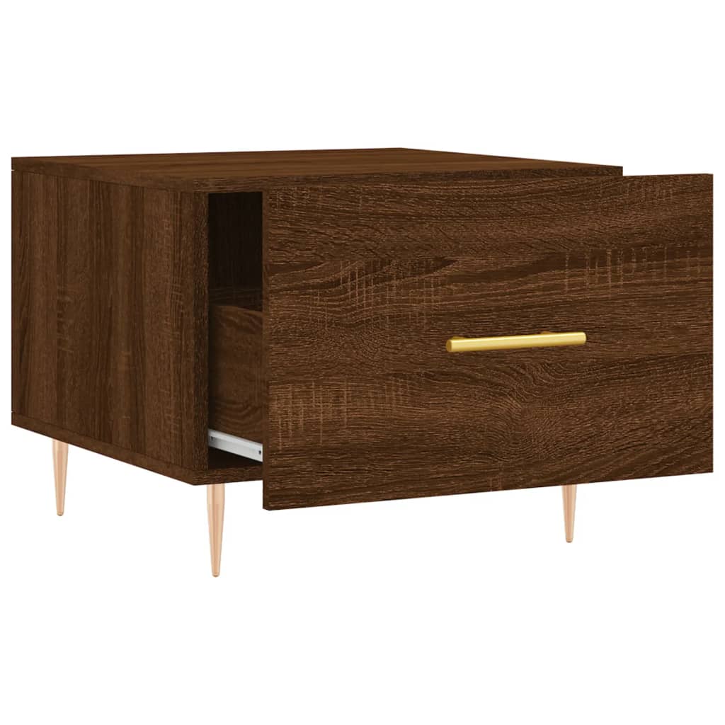 Tables basses 2 pcs chêne marron 50x50x40 cm bois d’ingénierie - Tables basses