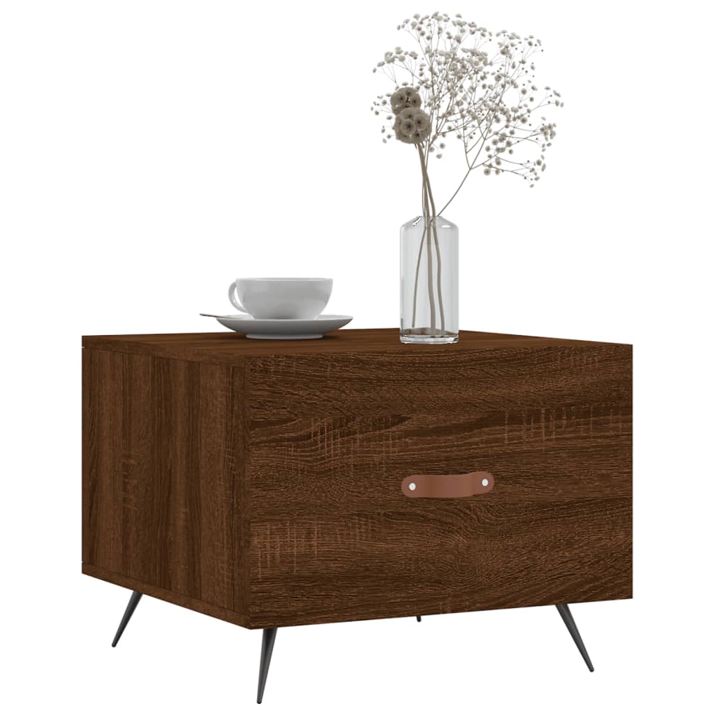 Tables basses 2 pcs chêne marron 50x50x40 cm bois d’ingénierie - Tables basses