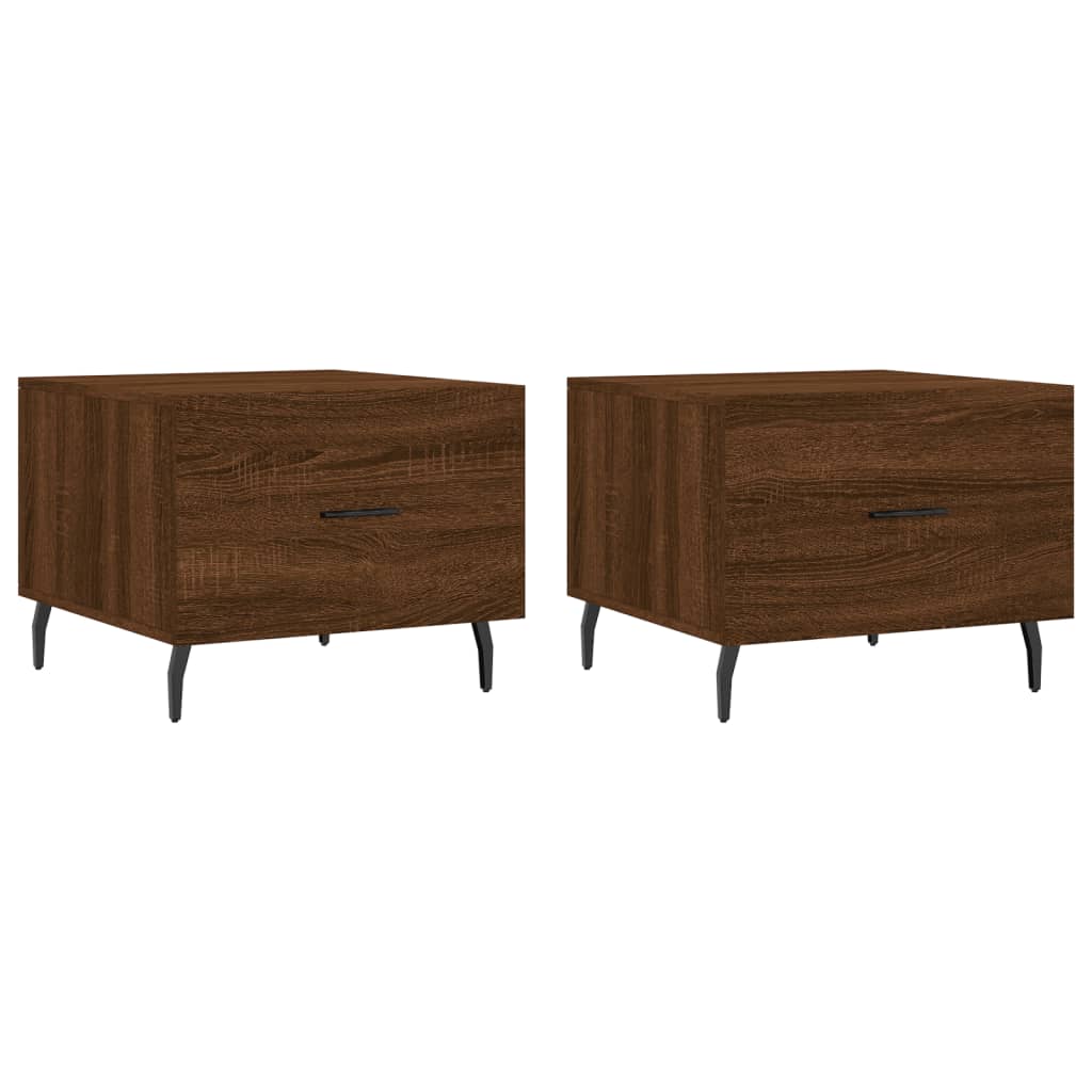 Tables basses 2 pcs chêne marron 50x50x40 cm bois d’ingénierie - Tables basses