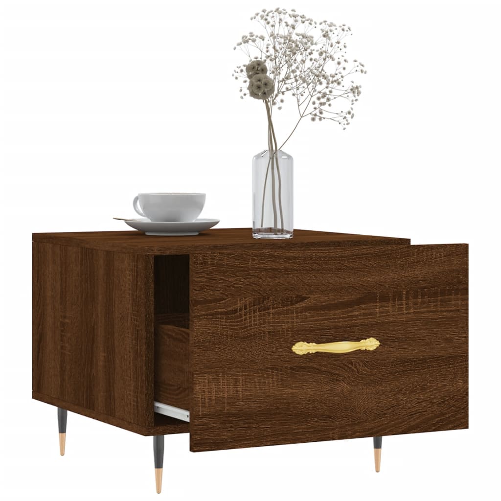 Tables basses 2 pcs chêne marron 50x50x40 cm bois d’ingénierie - Tables basses