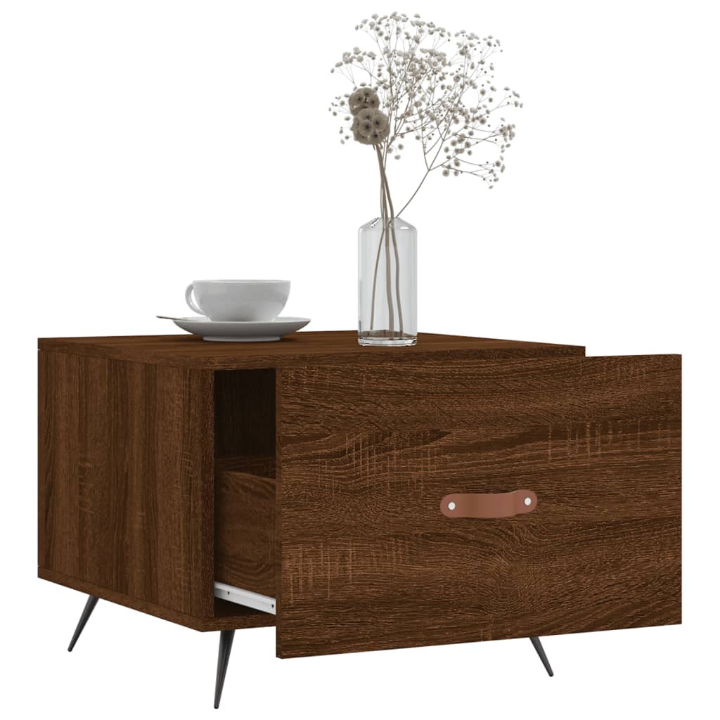 Tables basses 2 pcs chêne marron 50x50x40 cm bois d’ingénierie - Tables basses