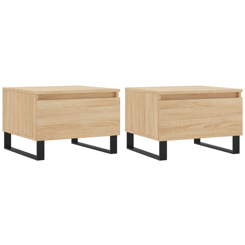 Tables basses 2 pcs chêne sonoma 50x46x35 cm bois d’ingénierie - Tables basses