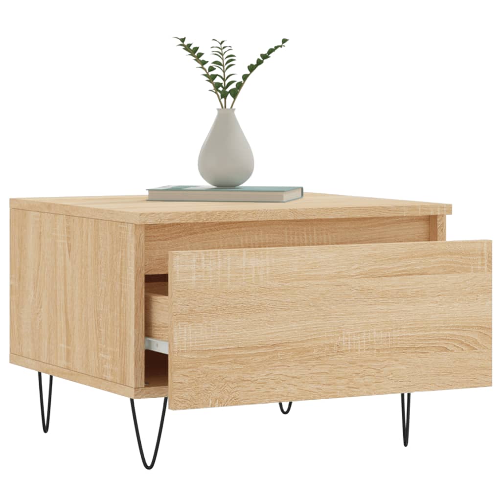 Tables basses 2 pcs chêne sonoma 50x46x35 cm bois d’ingénierie - Tables basses
