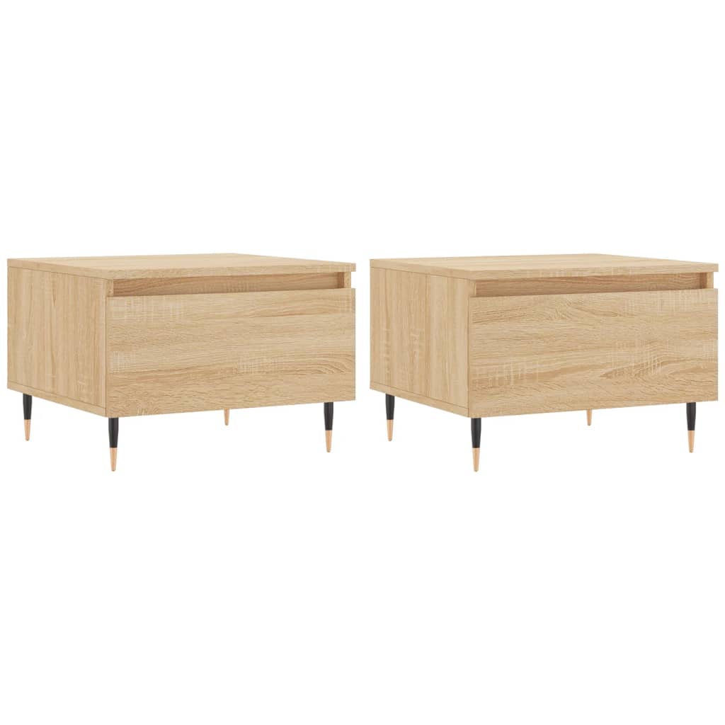 Tables basses 2 pcs chêne sonoma 50x46x35 cm bois d’ingénierie - Tables basses