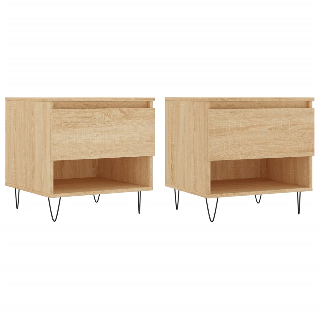 Tables basses 2 pcs chêne sonoma 50x46x50 cm bois d’ingénierie - Tables basses