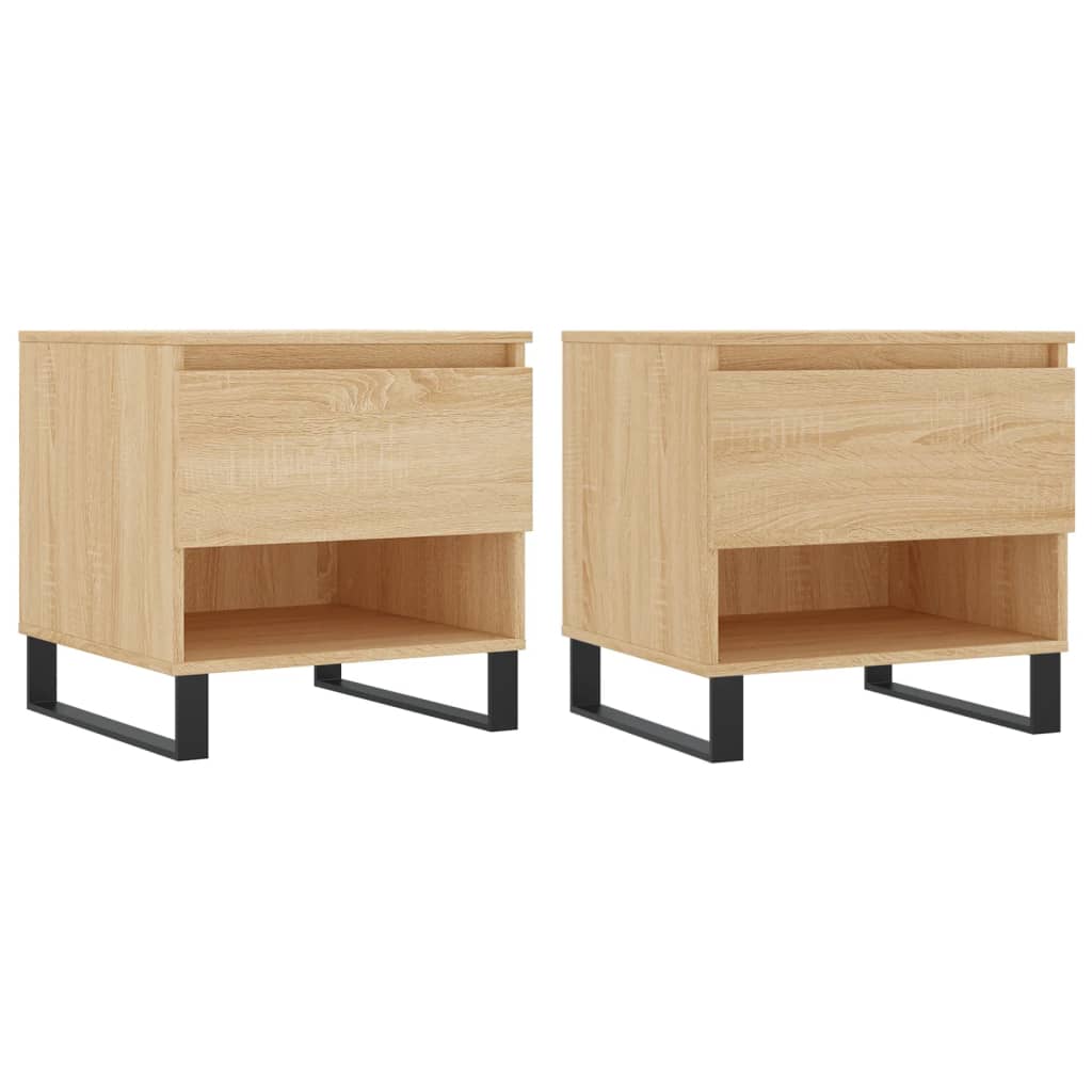 Tables basses 2 pcs chêne sonoma 50x46x50 cm bois d’ingénierie - Tables basses