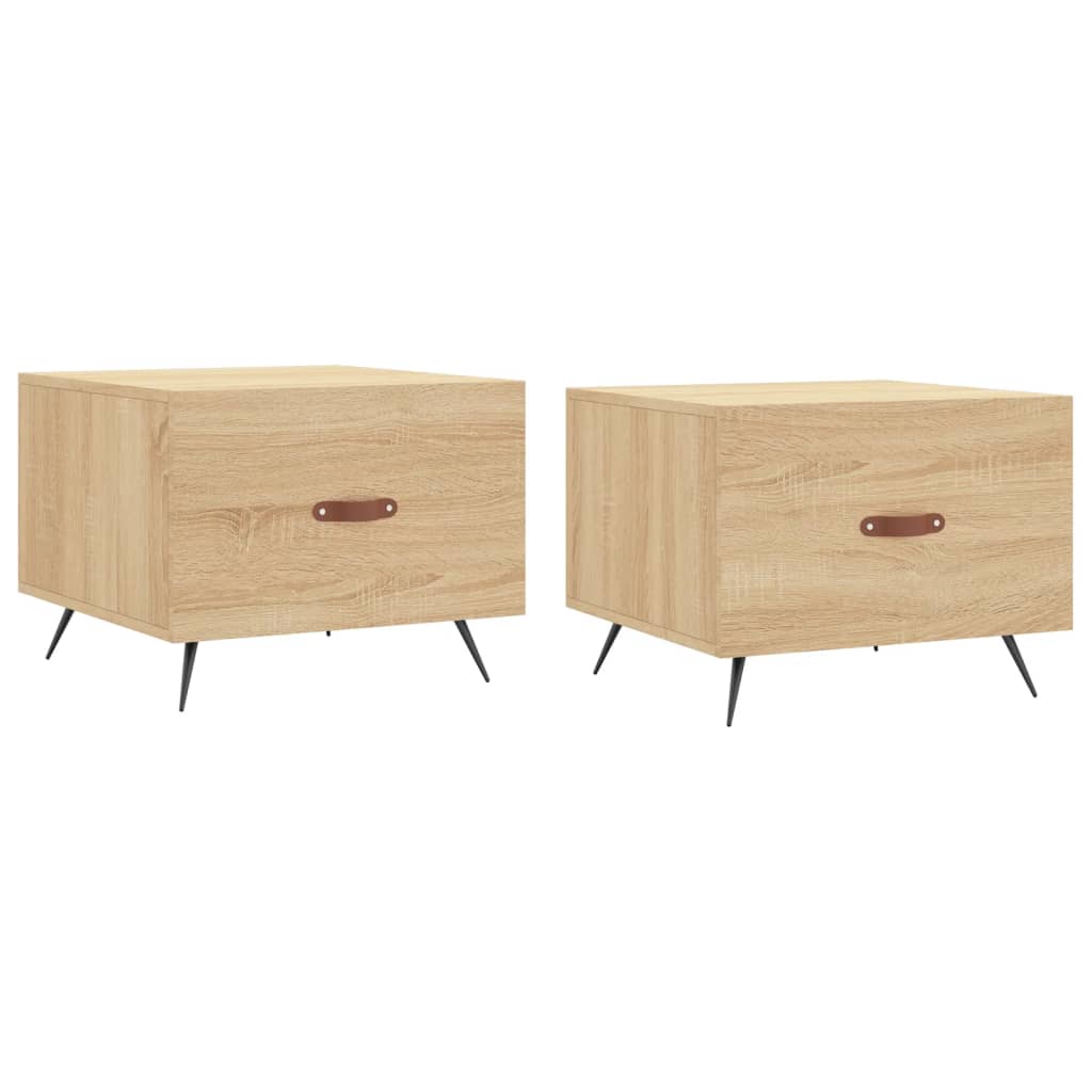 Tables basses 2 pcs chêne sonoma 50x50x40 cm bois d’ingénierie - Tables basses
