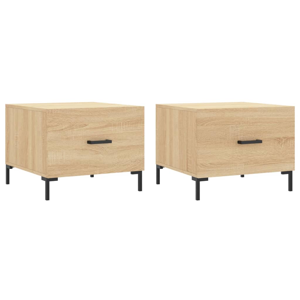 Tables basses 2 pcs chêne sonoma 50x50x40 cm bois d’ingénierie - Tables basses