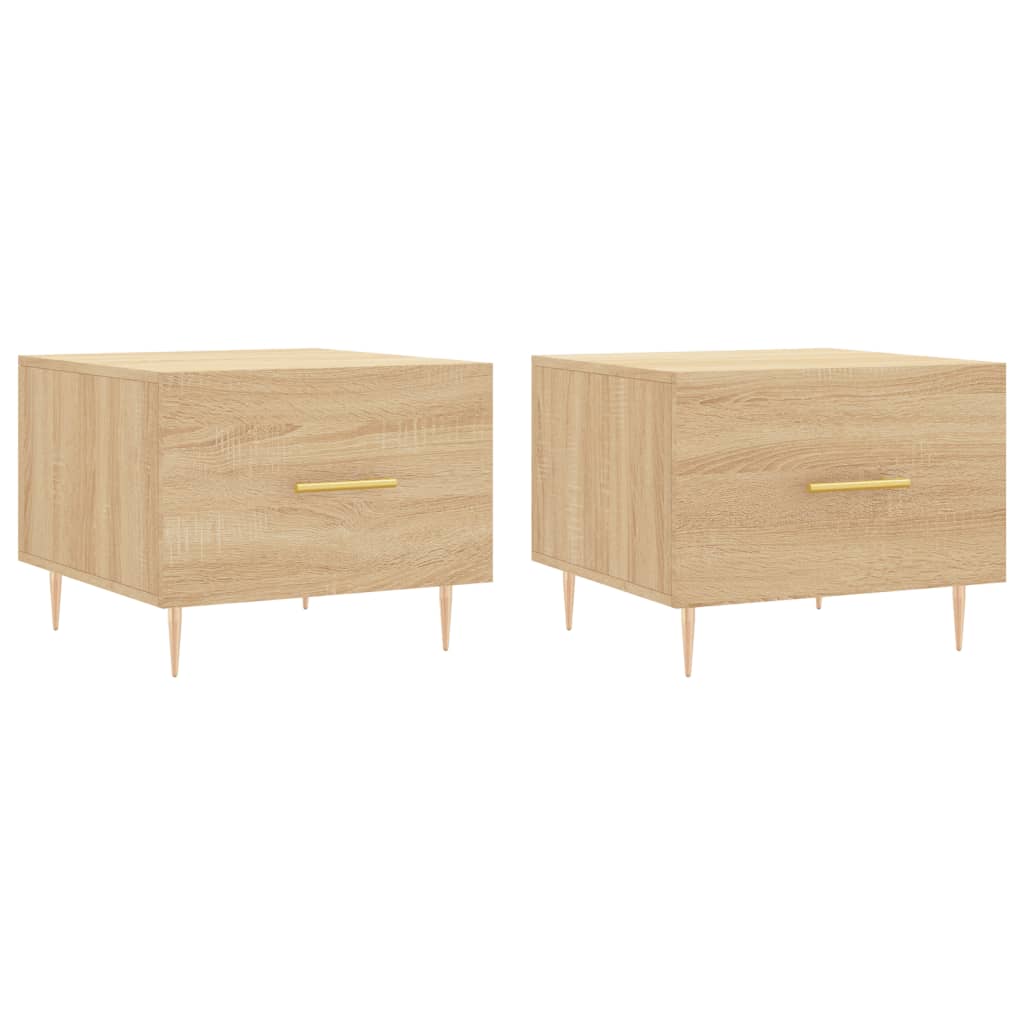 Tables basses 2 pcs chêne sonoma 50x50x40 cm bois d’ingénierie - Tables basses