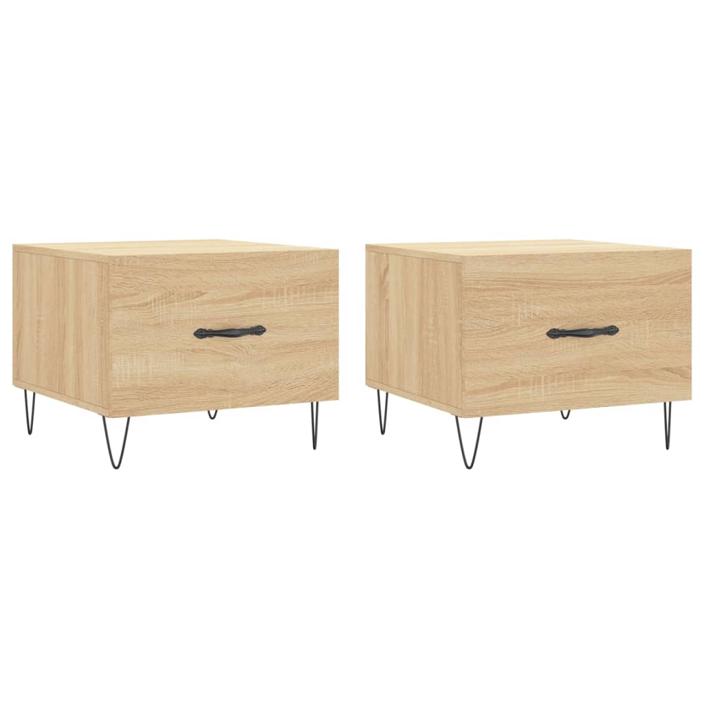 Tables basses 2 pcs chêne sonoma 50x50x40 cm bois d’ingénierie - Tables basses