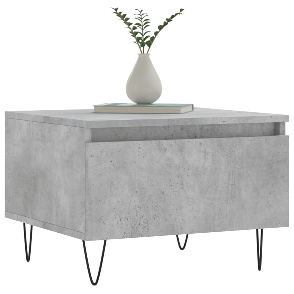 Tables basses 2 pcs gris béton 50x46x35 cm bois d’ingénierie - Tables basses